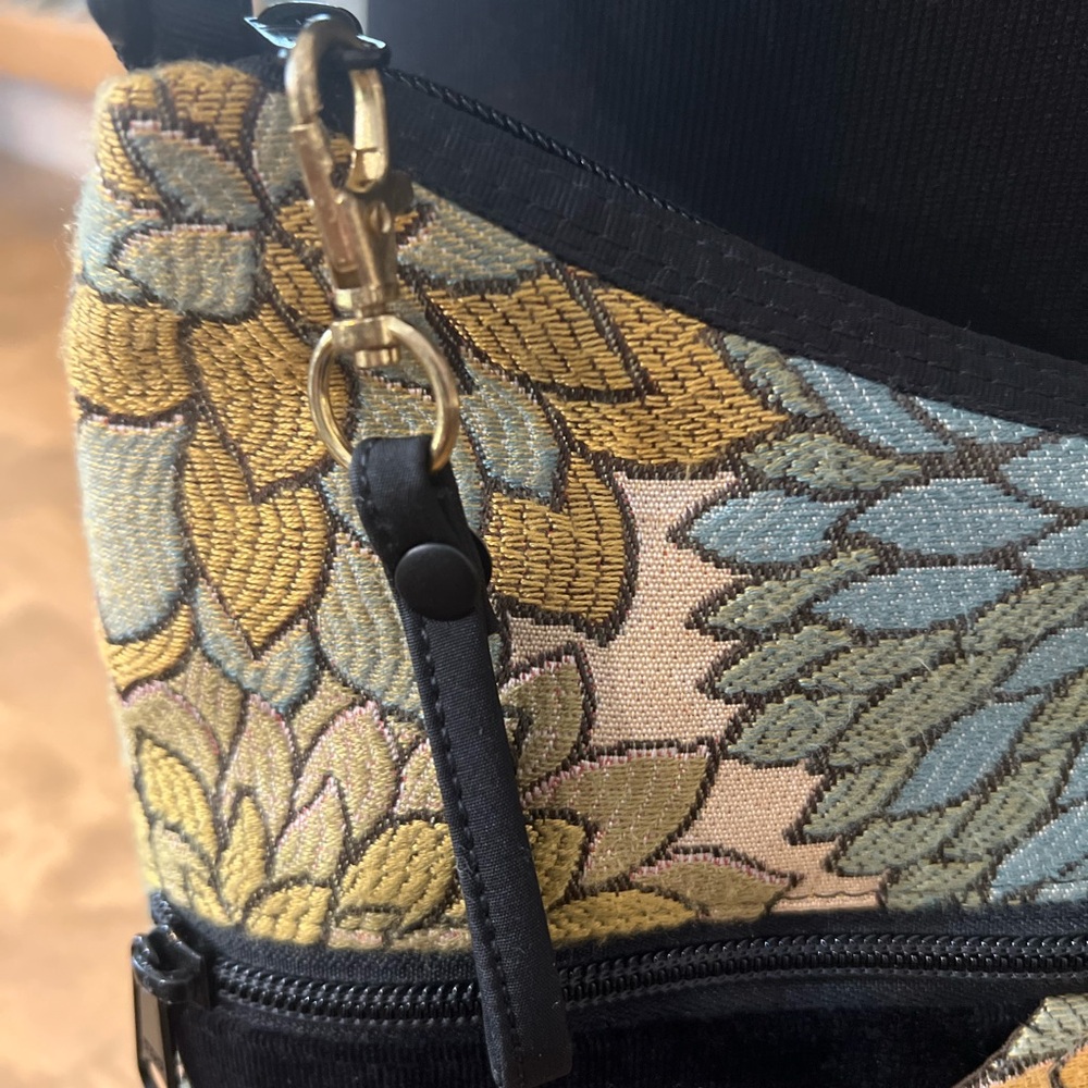 Danny K. Floral Patterned Tapestry Handbag w/Black Velour Accents - Picture 3 of 7